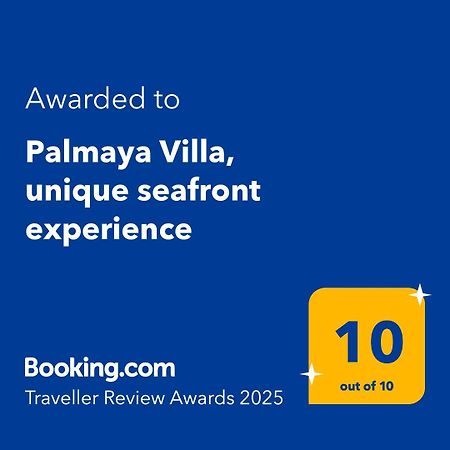 Palmaya Villa, Unique Seafront Experience Vagia  Bagian luar foto